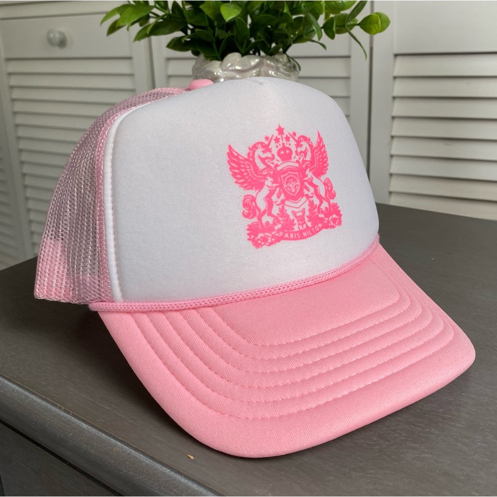 Paris Hilton Pink Mesh Trucker Hat